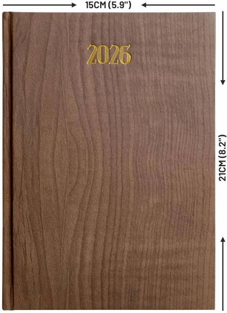 ANUPAM Dash 2026 with Dates Daily Planner Full Page Per Day Monthly Calendar A5 Diary January to December New Year, 365 Days 80 GSM 400 Pages
