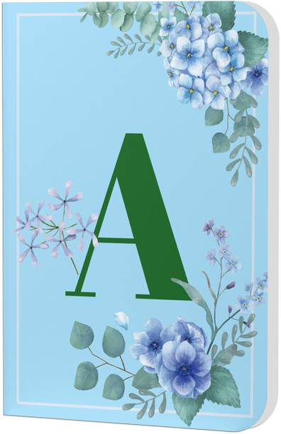 AccuPrints Initial A Premium Soft Bound Notebook A5 Diary Ruled 200 Pages