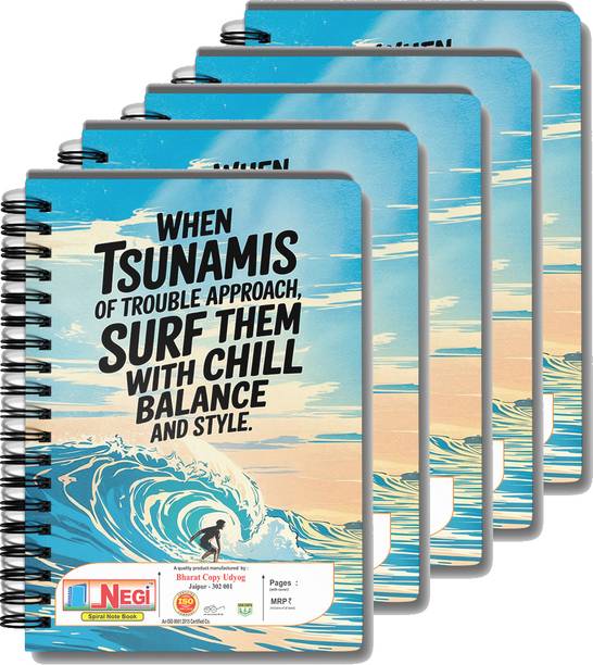Negi Spiral NoteBook A4 Notebook Single Line Ruled 120 Pages