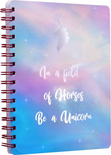 Doodle Unicorn Notebook with Dangler A5 Diary Ruled 160 Pages