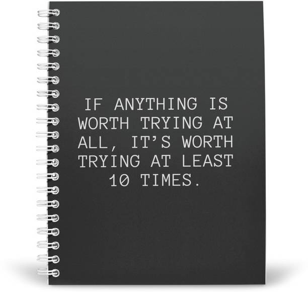PurpleBees WORTH TRYING 10 TIMES Quotes Diary A5 | Motivational Diary A5 Diary Unruled 160 Pages
