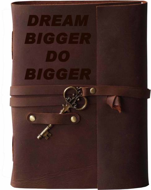 MAKENSTYLECOLLECTION Handmade Diary with Motivational Quotes on leather Cover A5 Diary Unruled 144 Pages