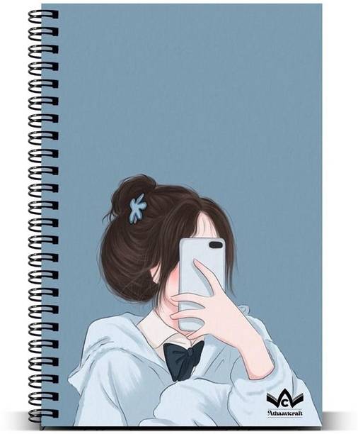 athaavicraft spiral notebook A5 Notebook unruled 160 Pages