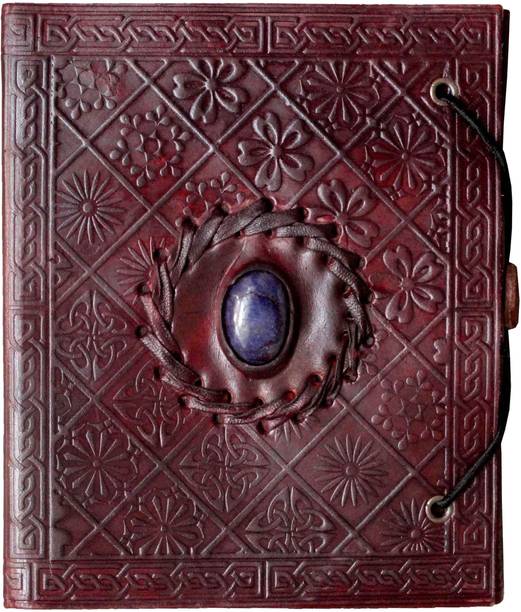 Anshika International genuine leather handmade notebook diary A5 Diary unruled 100 Pages
