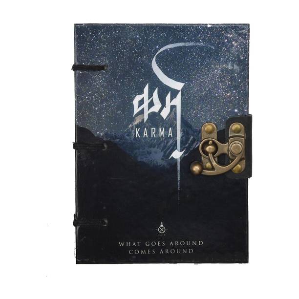 The Vintage Journal Karma Print diary with 100% recycled handmade paper Regular Diary Un-ruled 144 Pages