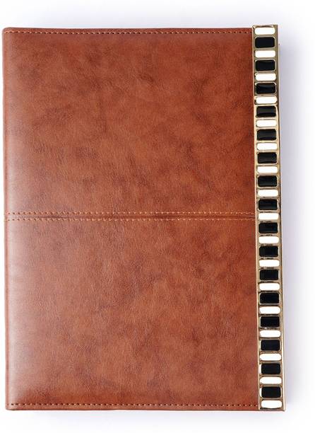 FINER THREADS PU Leather Executive Planner Organizer Professional Daily Metal Clasp Journal Regular Planner Rulled 96 Pages