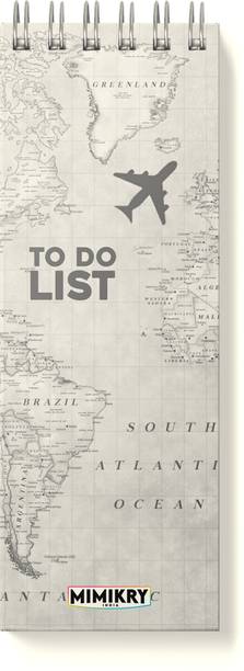 Mimikry To Do List 120 gsm Hard Cover | 3.25 x 9 inches | Regular Desk Planner Ruled 100 Pages