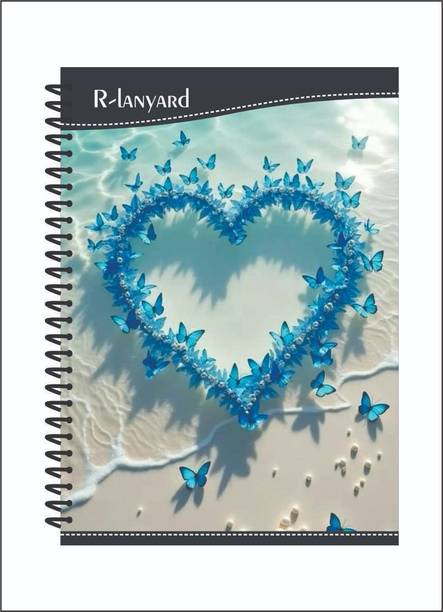 RLanyard Spiral Notebook, A4 Notebook Ruled Notebook for students, 200 Pages