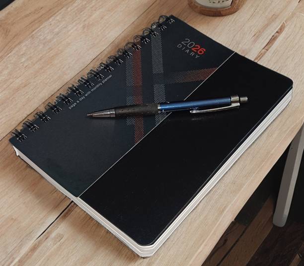 ShreeGanadhish 2026 Executive Journal Planner | Sunday Half page| Wire-O Binding|A5 21X15 CM Regular Diary GSM-80| Ruled 365 Pages