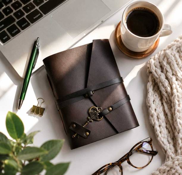 ST Craft villa Vintage Key Lock Journal Handcrafted Dairy Notebook for persnol & office use 7*5 A6 Diary Unruled 200 Pages