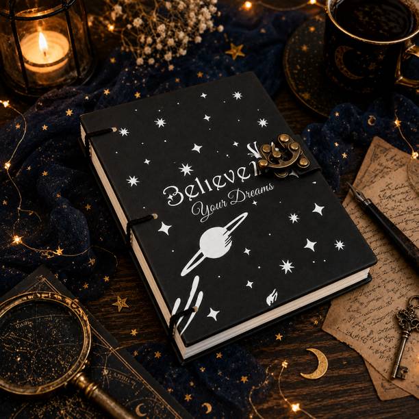 Design Dimension Handmade Cardboard Printed Diary , 5x7 Inches, 200 Unlined Pages B5 Diary Unruled 200 Pages