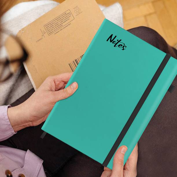 Abstract Collection Designer With Closer Band Pen Holder A5 Notebook Single Rule 200 Pages