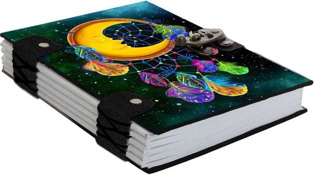 DI-KRAFT Printed Diary Notebook With Lock Clasp For Gift/Office Use (5*7 Inch,160 Pages) A5 Diary Unruled 160 Pages