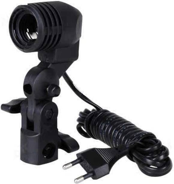 Schsteindar Plastic Photography Photo Light LED Lamp Bulb Single Holder E27 Socket Bracket Studio EU Plug,Black (Pack of 1) Camera Rig