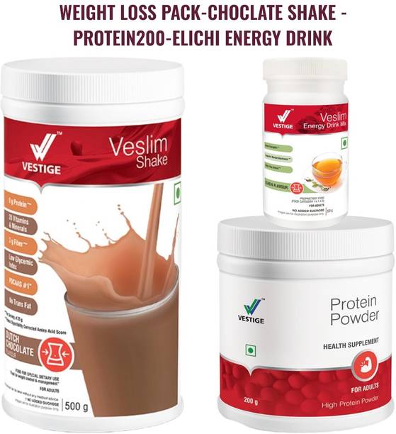 Vestige CHOCOLATE SHAKE, ELAICHI AFRESH & PROTEIN P 200 G COMBO CHOCOLATE, ELAICHI Powder