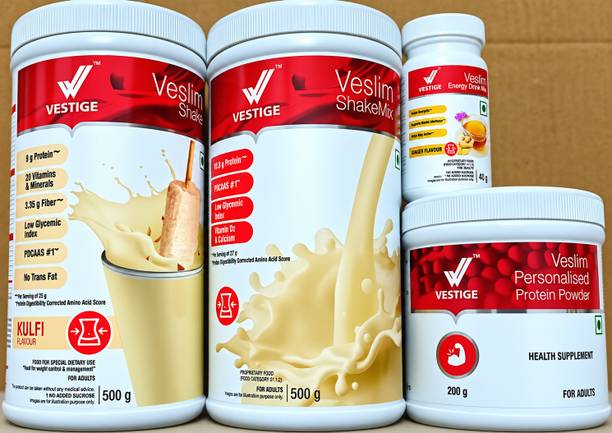 Vestige VESLIM SHAKE KULFI 500GM , PROTEIN 200 GM , SHAKEMIX 500GM, GINGER50GM KULFI, GINGER Powder