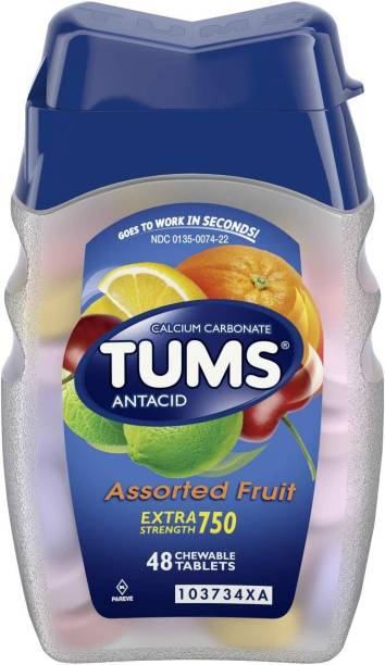 Tums 48 Count (Pack of 2) Assorted Fruit Tablet