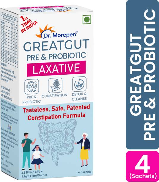 Dr. Morepen Great Gut Laxative Daily Pre & Probiotic For Overall Digestive Health Supports Unflavoured Powder