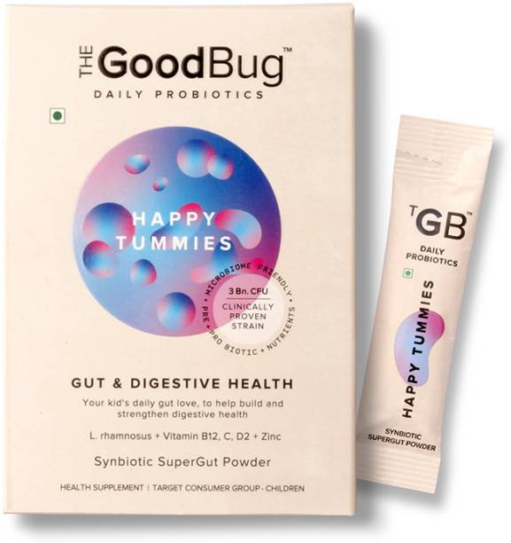 The Good Bug Happy Tummies Probiotic For Strengthening Kids digestion Strawberry Flavoured Powder