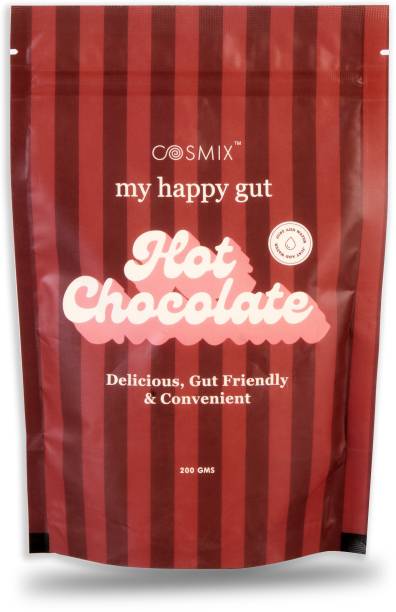 COSMIX My Happy Gut Hot Chocolate| For Digestion & Overall Gut Health | Vegan| Chocolate Powder