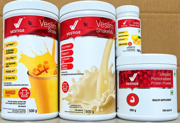 Vestige VESLIM SHAKE MANGO 500GM , PROTEIN 200 GM , SHAKEMIX 500GM, LEMON 50GM MANGO Powder