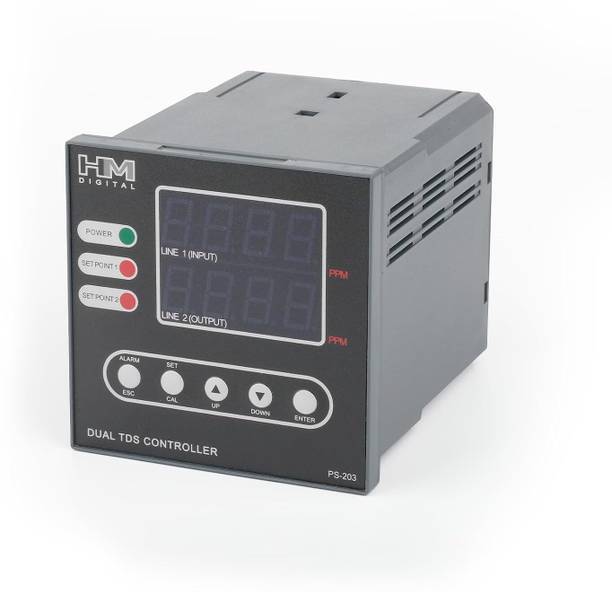 HM DIGITAL Dual Display TDS Controller Panel-Mount, Monitoring Alarm with 1/2" Sensor Digital Conductivity Meter