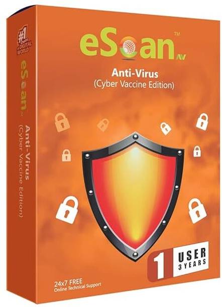 escanav 1 PC 3 Years Anti-virus Compatible with Windows (Email Delivery - No CD)