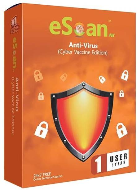 escanav 1 PC 1 Year Anti-virus Compatible with Windows (Email Delivery - No CD)