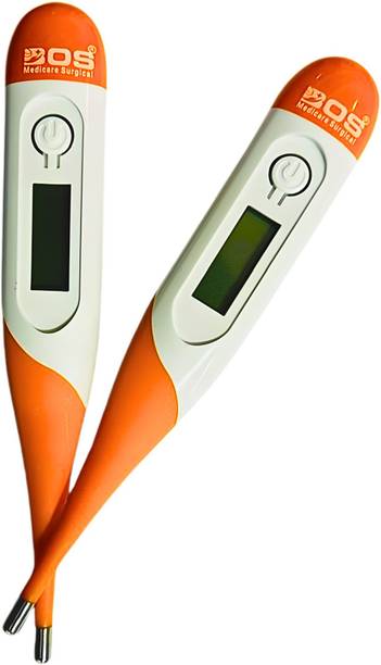 Bos Medicare Surgical Medical Temperature Measuring Thermometer Pack of 2 Flexible Digital Thermometer Pack of 2 for Fever Temperature Measurement Thermometer