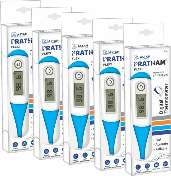 ADICARE Pratham Flexible Digital Thermometer (Pack of 5) | Fast & Accurate Temperature Reading | Fever Check Thermometer For Adults & Kids Thermometer