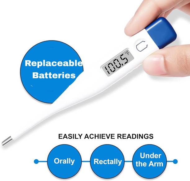 Ashni DT-01 Fever Alarm & Beeper Alert | CE Approved & 10sec Fast Reading for Kids & Adults Thermometer