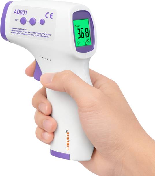 curecheck Non Contact Infrared Thermometer Forehead Temperature Gun For Adults & Kids Thermometer