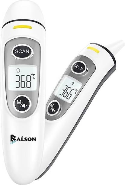 Balson IR100 Thermometer for Baby & Adults | Ear & Forehead Digital Thermometer with LCD Display, 1-Second Reading, Memory Function 3 Month Warranty Thermometer