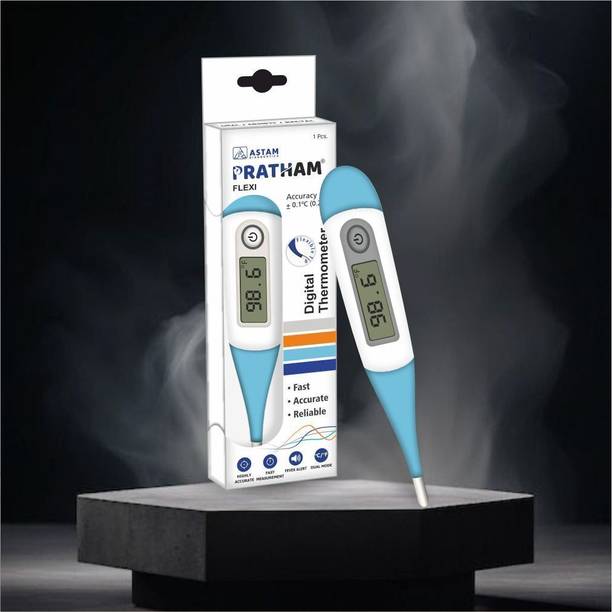 ADICARE Pratham Digital Thermometer with Flexible Tip for Kids & Adults With Fever Alert & Memory Function for Fever Check Thermometer