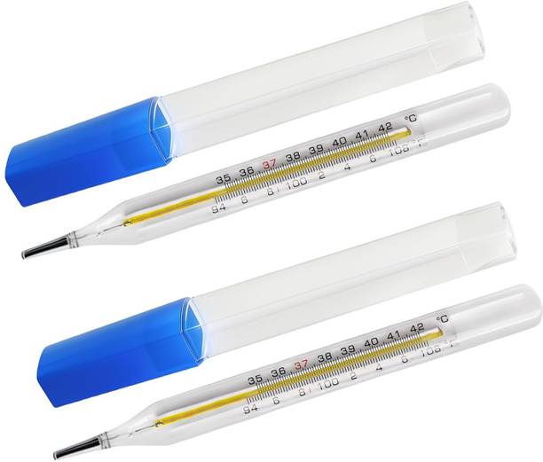 ORANCLE CARE Clinical Glass Mercury Thermometer (Oral/Axillary Use) ℃&℉ Glass Thermometer Thermometer