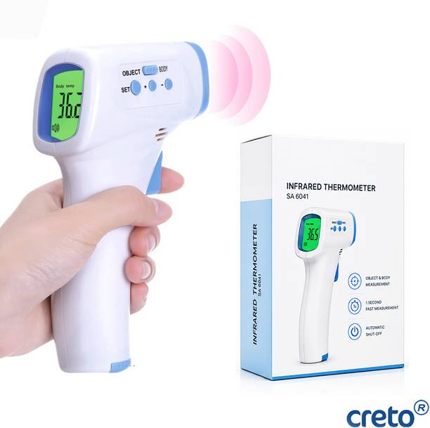 CRETO GL-EN-53 Digital Thermometer for Kids Adults, 3 Color Display & Fever Alarm Thermometer