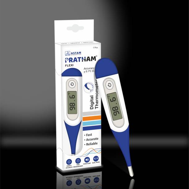 ADICARE Pratham Digital Thermometer with Flexible Tip for Kids & Adults With Fever Alert & Memory Function for Fever Check Thermometer