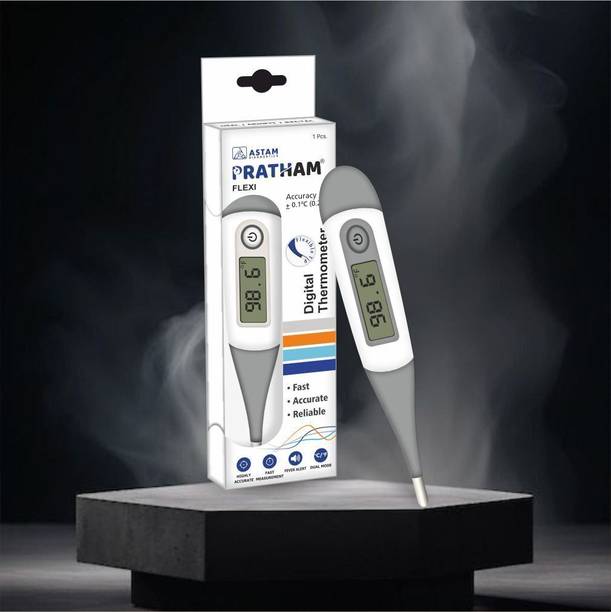 ADICARE Pratham Digital Thermometer with Flexible Tip for Kids & Adults With Fever Alert & Memory Function for Fever Check Thermometer