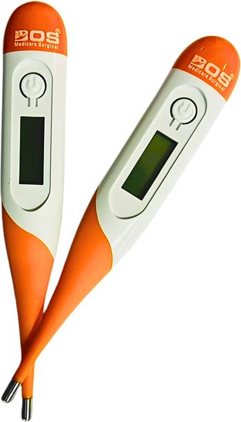 HCG Healthcure generation Premium Flexible Tip Plastic Accurate Digital Thermometer for Adults,Kids,Baby Fever Thermometer Accurate Reading Compact Lightweight Water Resistant Pack of 2 Thermometer