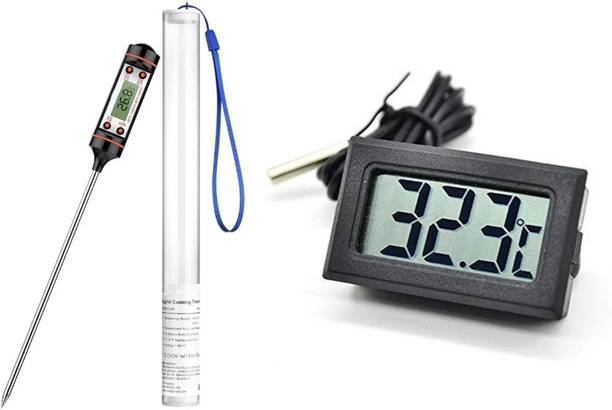 MCP Healthcare MCP-016 Digital Fridge Thermometer and Food Thermometer Combo pack LCD Display Thermometer