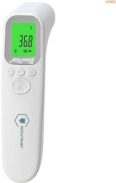Accutrust AD802 Trust Digital Infrared Forehead Thermometer Gun | Non-Contact, 1 Second Fast Reading Thermometer