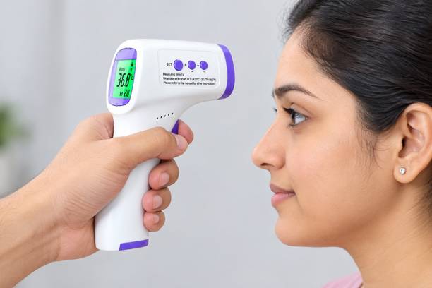 HEALBIRD Infrared Digital Thermometer For Fever, Contactless Laser Infrared Thermometer Temperature Gun [Battery Included] Thermometer