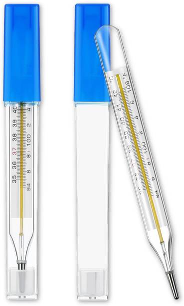 HCG Healthcure generation Glass Thermometer for Underarm Accurate Professional and Use Personal(Pack of 2) Fever Measurement for Adults & Kids – Classic Manual Body Temperature Monitor Thermometer