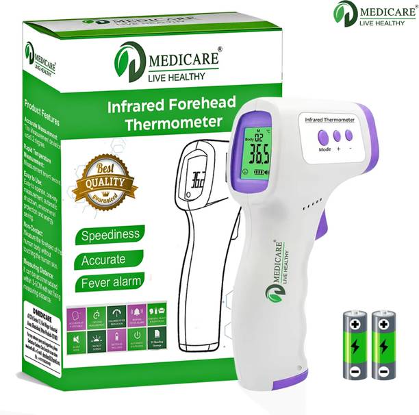 D MEDICARE IRFT-03 Digital Infrared Laser Thermometer Gun for fever |Non Contact | Accurate Reading Thermometer