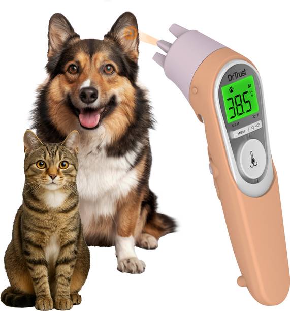 Dr Trust USA 619 Non-Contact Fast Digital Pet Thermometer for Cats, Dogs, Horse, Birds, Cattles Infrared Vet Approved Rectal Thermometer