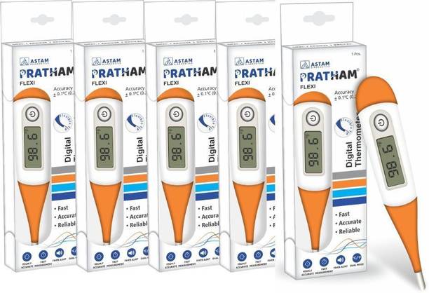 ADICARE Pratham Flexible Digital Thermometer (Pack of 5) | Fast & Accurate Temperature Reading | Fever Check Thermometer For Adults & Kids Thermometer