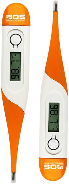 Bos Medicare Surgical DG_2.O Pack of 2 Flexible Tip DG Thermometer | Fever Alert, Soft Probe, LCD Display Thermometer