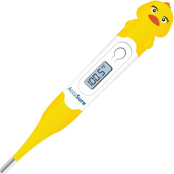 AccuSure Waterproof Flexible and Soft tip Thermometer kids Duck design For Child & Adults Digital Thermometer