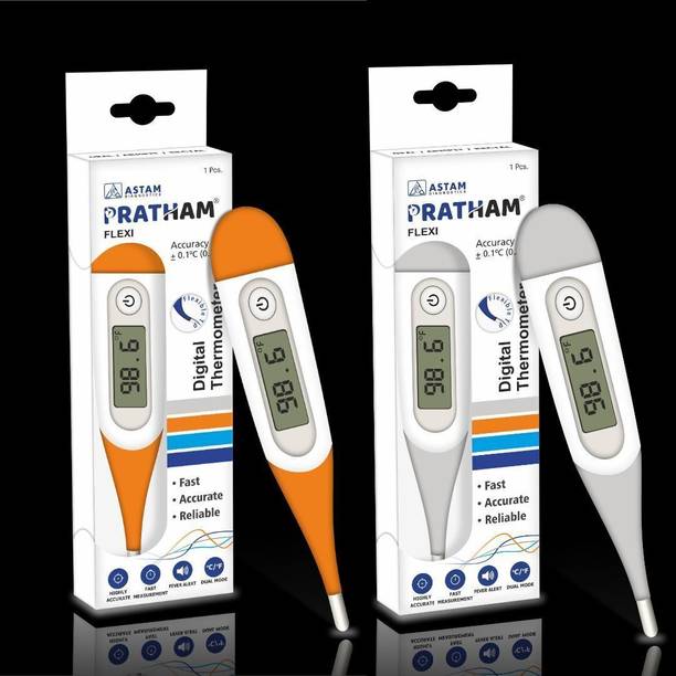ADICARE PRATHAM Digital Thermometer with Flexible Tip | Auto shut off Technology with Fever Alert for Adults & Children Thermometer