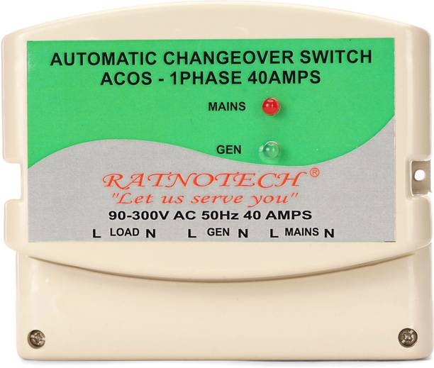 Ratnotech 40A Automatic Changeover Switch with Step Dimmer - Reliable Power Backup 40 A Step Dimmer
